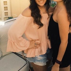 Off the shoulder flowy top